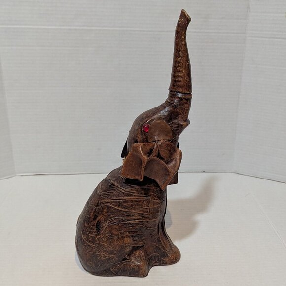 Elephant Leather Casa Vento Vino Rosso Barware Bar Wine Decanter Glass eyes - Picture 2 of 11